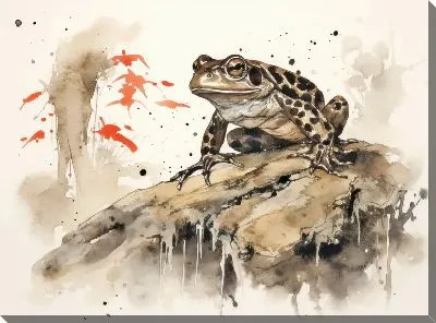 Картина маслом Лягушка №105