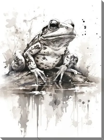 Картина маслом Лягушка №106