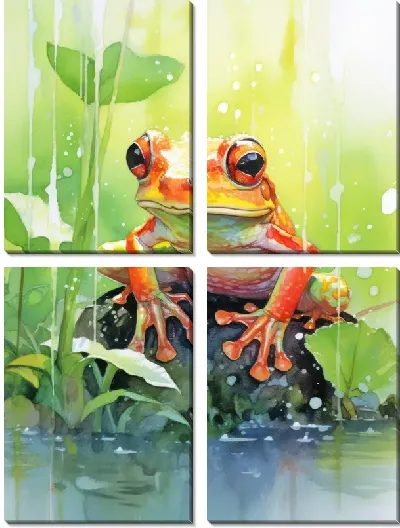 Модульная картина Лягушка №109
