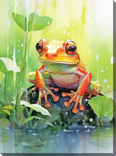 Картина маслом Лягушка №109