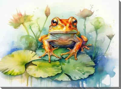 Картина маслом Лягушка №111