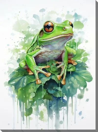 Картина маслом Лягушка №112