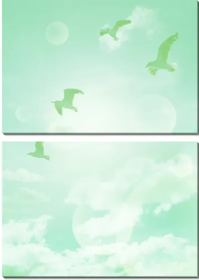 Модульная картина Чайки в небе