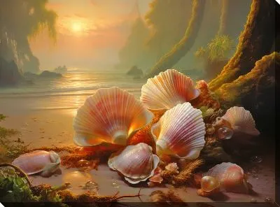 Картина маслом Ракушки №13