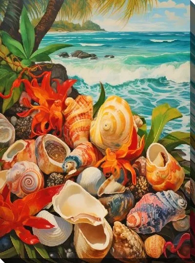 Картина маслом Ракушки №57