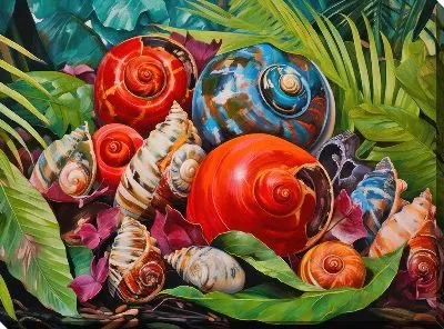 Картина маслом Ракушки №58