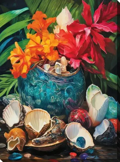 Картина маслом Ракушки №60