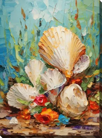 Картина маслом Ракушки №70