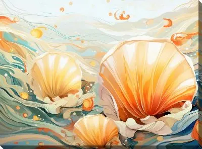 Картина маслом Ракушки №77