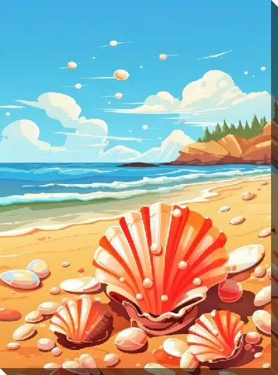 Картина маслом Ракушки №83