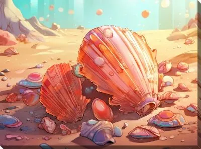 Картина маслом Ракушки №86