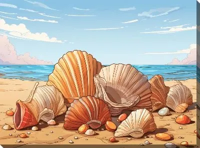 Картина маслом Ракушки №87