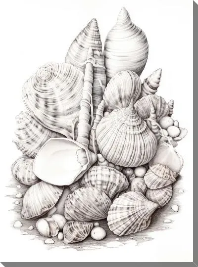 Картина маслом Ракушки №91