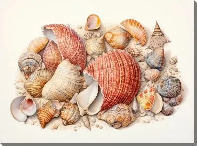 Картина маслом Ракушки №93