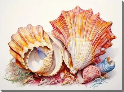 Картина маслом Ракушки №98