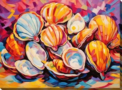 Картина маслом Ракушки №100