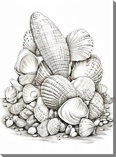 Картина маслом Ракушки №103