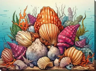 Картина маслом Ракушки №108