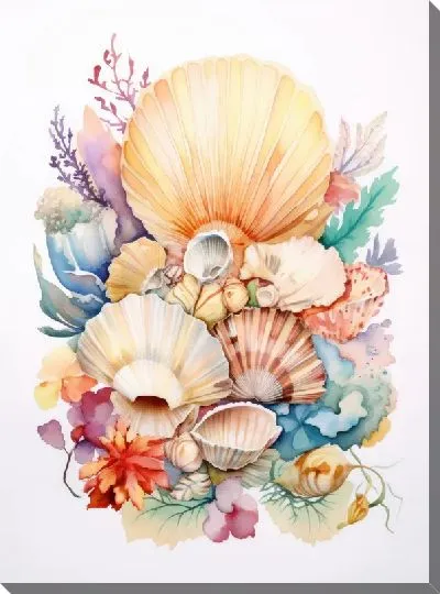 Картина маслом Ракушки №124