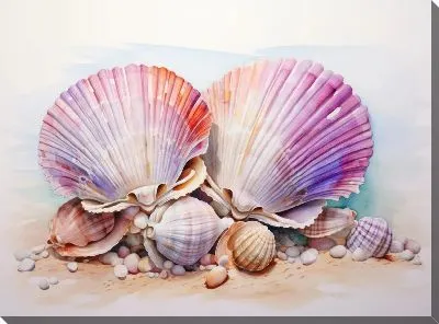 Картина маслом Ракушки №129