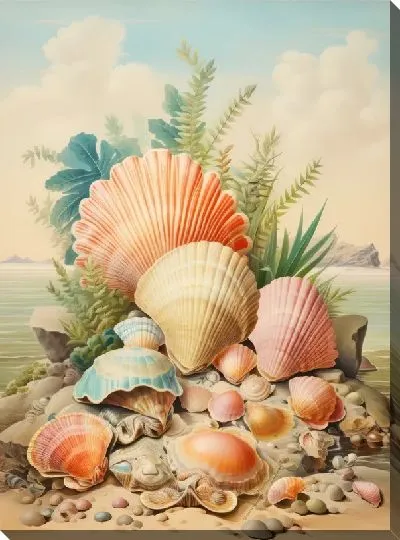 Картина маслом Ракушки №131