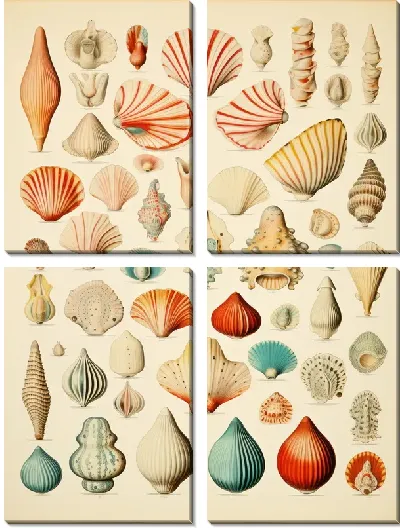 Модульная картина Ракушки №132