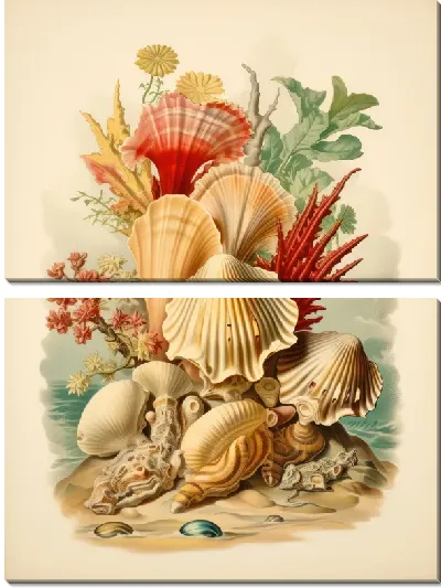Модульная картина Ракушки №133