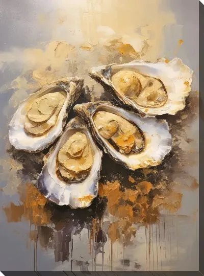 Картина маслом Устрицы №1