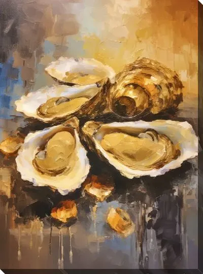 Картина маслом Устрицы №3