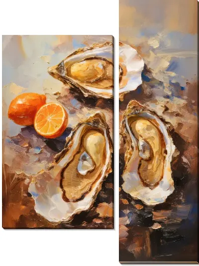 Модульная картина Устрицы №4