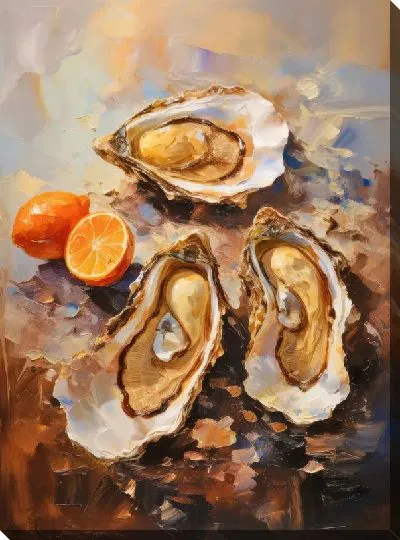 Картина маслом Устрицы №4