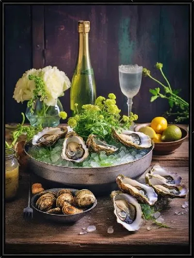 Картина Устрицы и шампанское