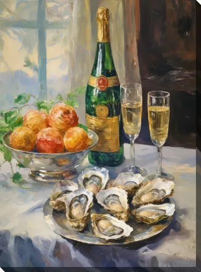 Постер Устрицы под шампанское