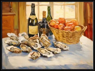 Натюрморт с устрицами и шампанским