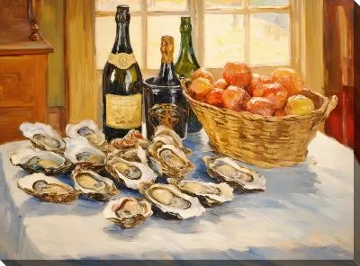 Натюрморт с устрицами и шампанским