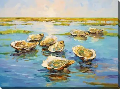 Картина маслом Устрицы №12