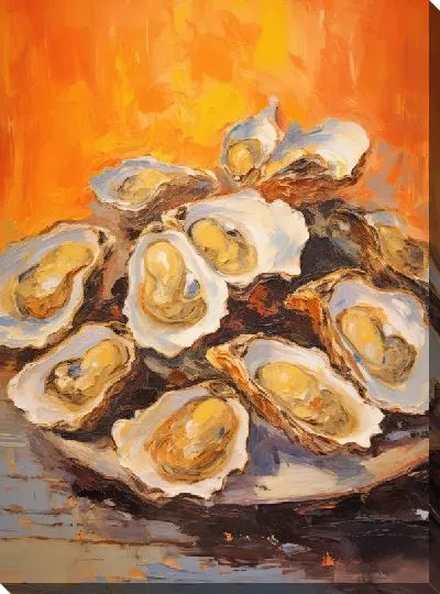Картина маслом Устрицы №15