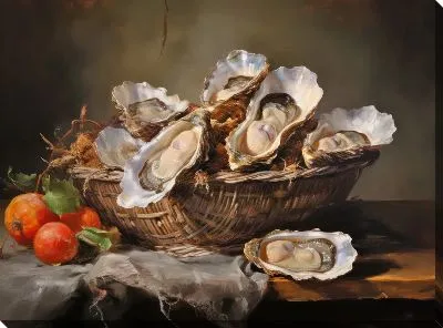 Картина маслом Устрицы №19