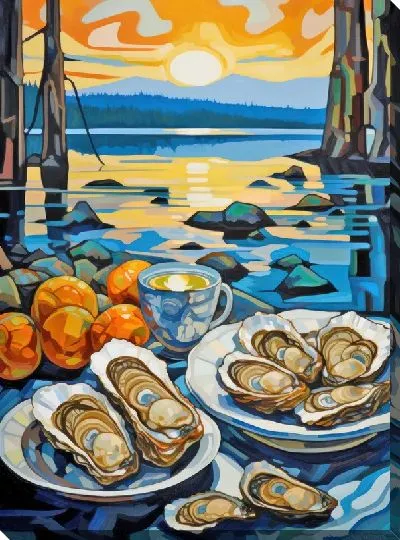 Картина маслом Устрицы №21
