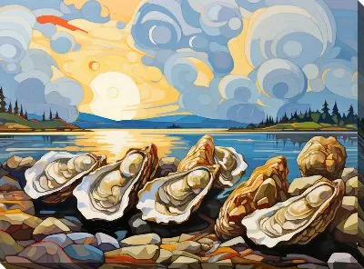 Картина маслом Устрицы №22