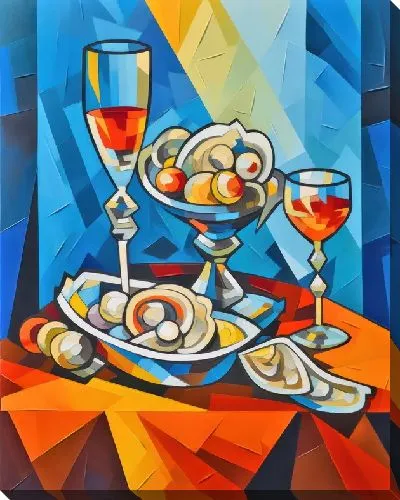 Картина маслом Устрицы №23