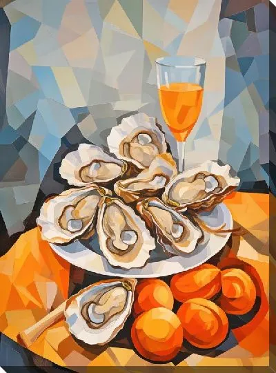 Картина маслом Устрицы №30