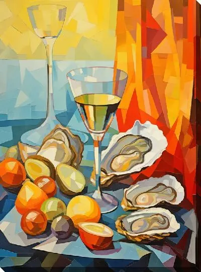 Картина маслом Устрицы №35