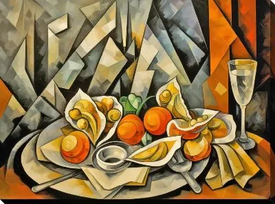 Картина маслом Устрицы №36