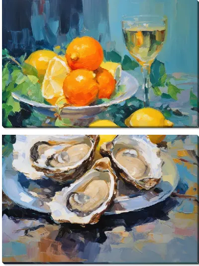 Модульная картина Устрицы №37