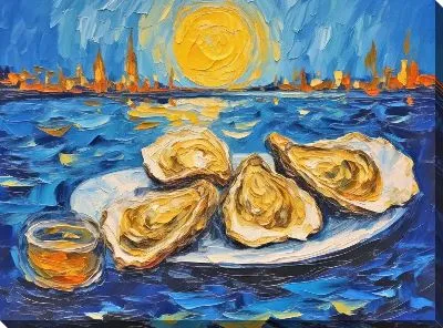 Картина маслом Устрицы №44