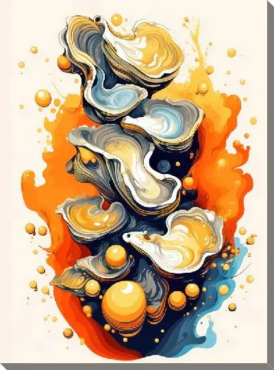 Картина маслом Арт устрицы