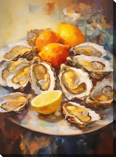 Картина маслом Устрицы №48