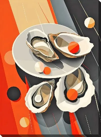 Картина маслом Устрицы №50