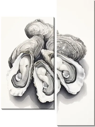 Модульная картина Устрицы №52